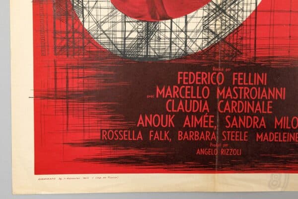 8½ Federico Fellini 1963 Original French Film Poster Columbia 8½ Federico Fellini 1963 Original French Film Poster Columbia