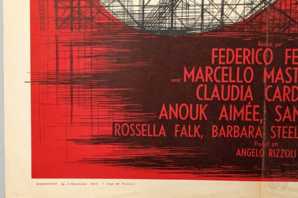 8½ Federico Fellini 1963 Original French Film Poster Columbia 8½ Federico Fellini 1963 Original French Film Poster Columbia