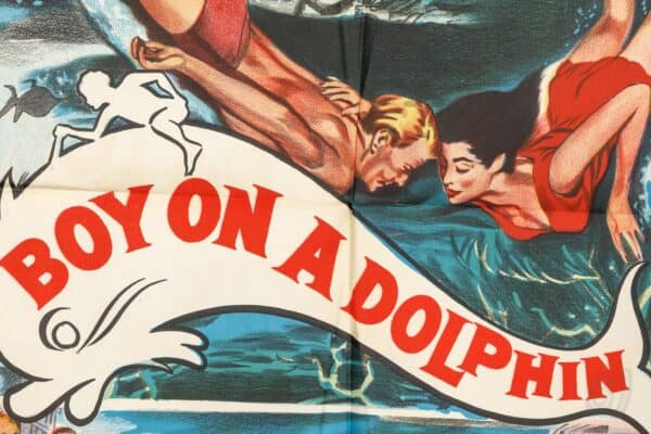 Boy on a Dolphin 1957 Original Egyptian Movie Poster Sophia Lore Boy on a Dolphin 1957 Original Egyptian Movie Poster Sophia Loren