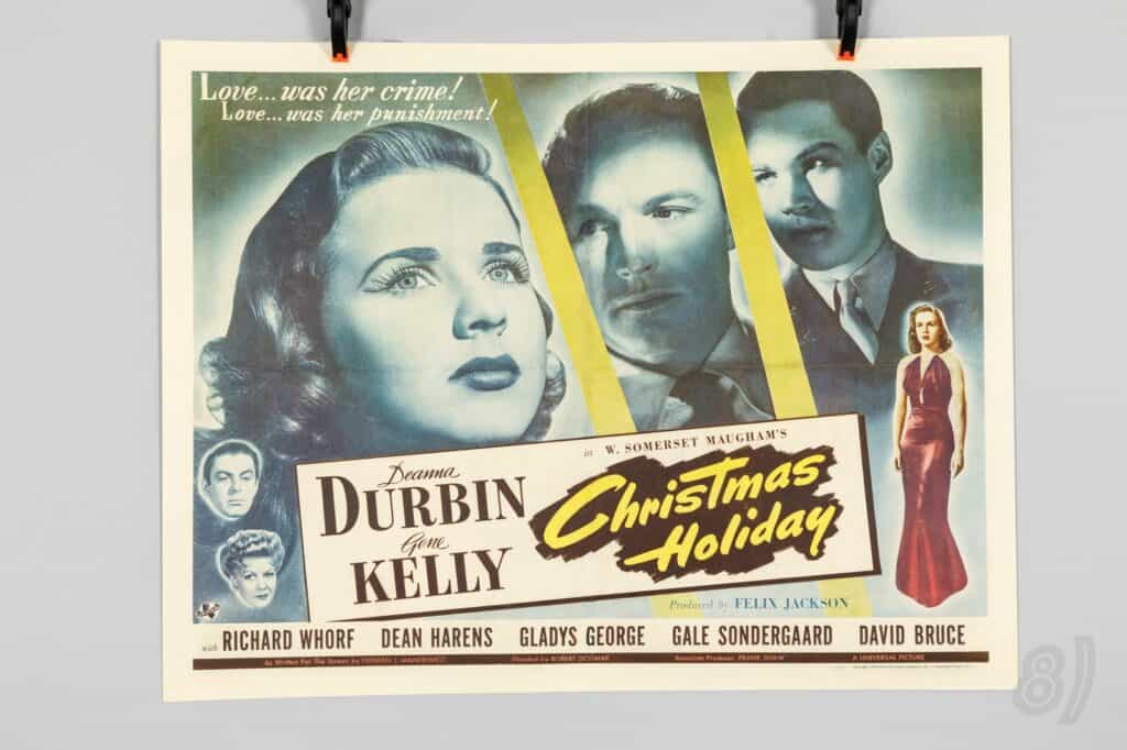 Christmas Holiday 1944 Original Film Poster Deanna Durbin Gene Kelly