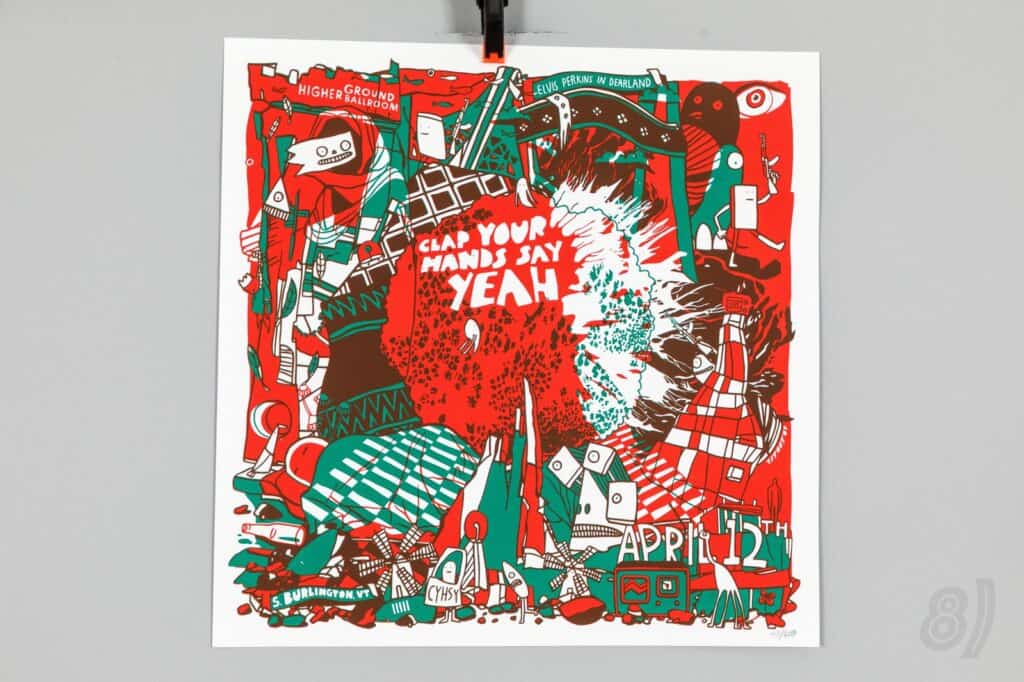 Clap Your Hands Say Yeah & Elvis Perkins Gig Poster April 12 S. Burlington VT
