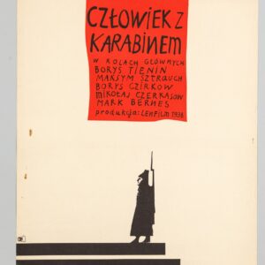 Człowiek z Karabinem 1938 Soviet Film Polish Poster Jerzy Flisak