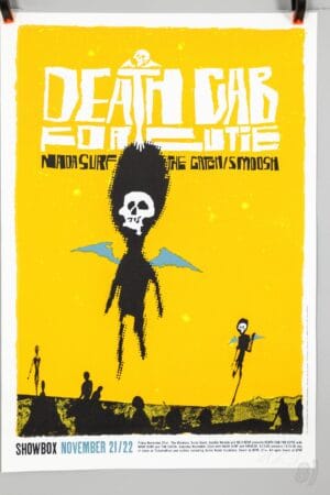 Death Cab for Cutie Showbox Seattle 2003 Gig Poster Jeff Kleinsmith