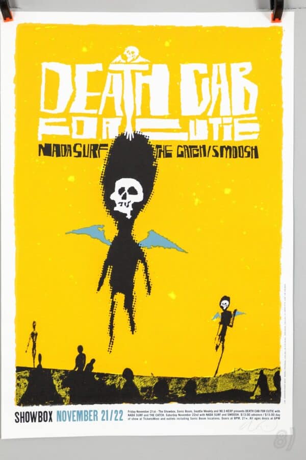 Death Cab for Cutie Showbox Seattle 2003 Gig Poster Jeff Kleinsmith