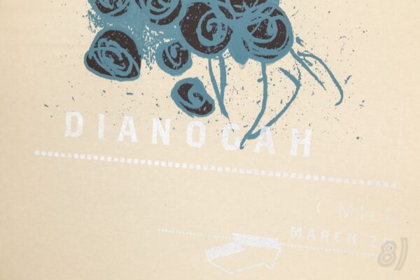 Dianogah Vintage Gig Poster March 20 Screenprint Signed Dianogah Vintage Gig Poster March 20 Screenprint Signed