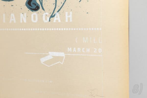 Dianogah Vintage Gig Poster March 20 Screenprint Signed Dianogah Vintage Gig Poster March 20 Screenprint Signed