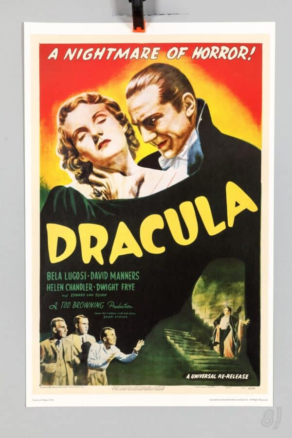 Dracula 1931 Universal Re-Release Movie Poster Bela Lugosi Horror