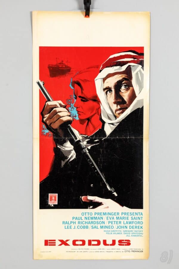 Exodus (1960) Italian Locandina Film Poster – Paul Newman Otto Preminger