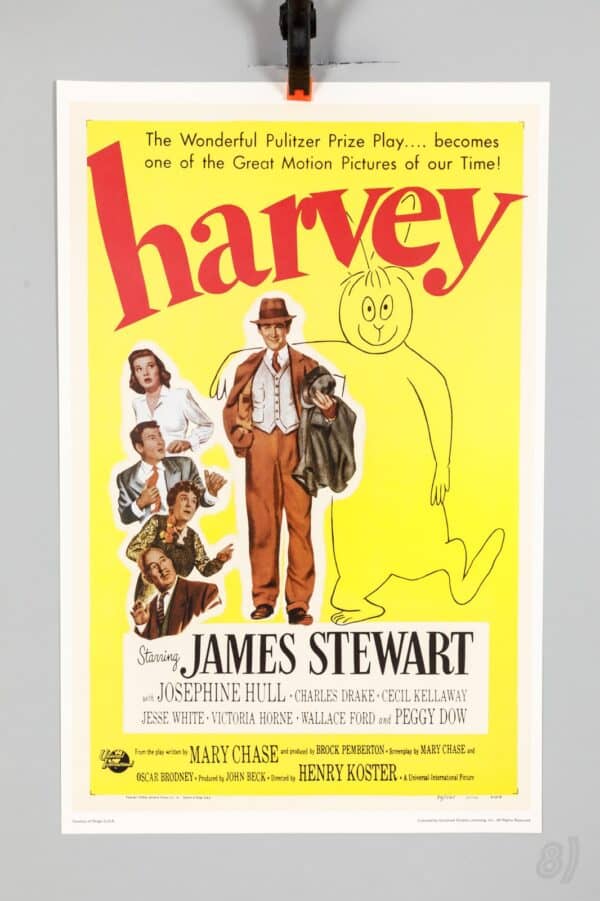 Harvey (1950) James Stewart Original Movie Poster Reprint