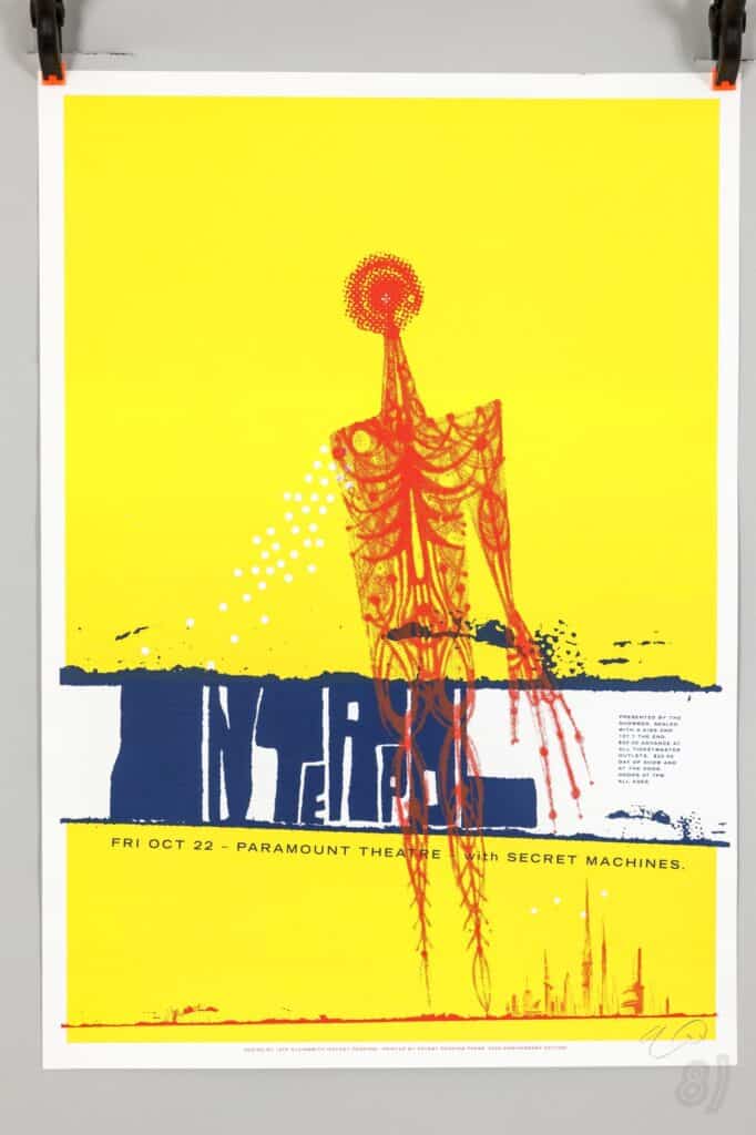 Interpol Paramount Theatre 2004 Gig Poster Jeff Kleinsmith 2006 Anniversary Ed