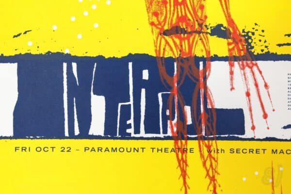 Interpol Paramount Theatre 2004 Gig Poster Jeff Kleinsmith 2006 Anniversary Ed