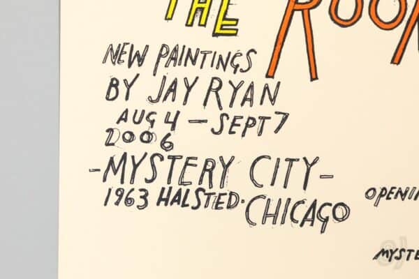 Jay Ryan 'Racing Around the Room' 2006 Signed Screenprint Poster Jay Ryan 'Racing Around the Room' 2006 Signed Screenprint Poster