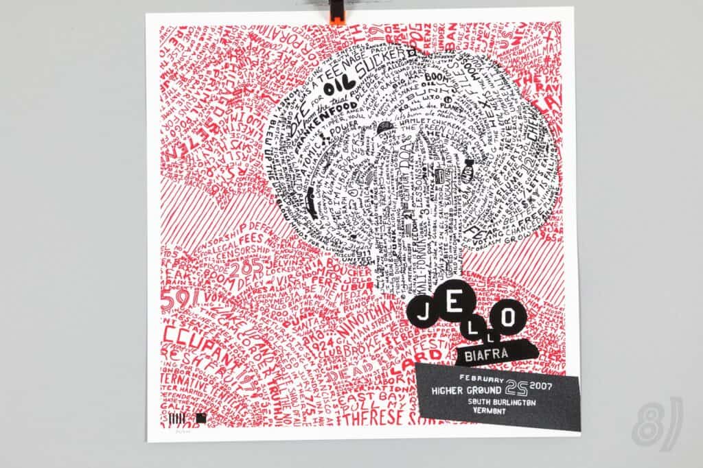 Jello Biafra Gig Poster Higher Ground Vermont Feb 25 2007