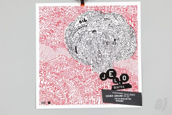 Jello Biafra Gig Poster Higher Ground Vermont Feb 25 2007