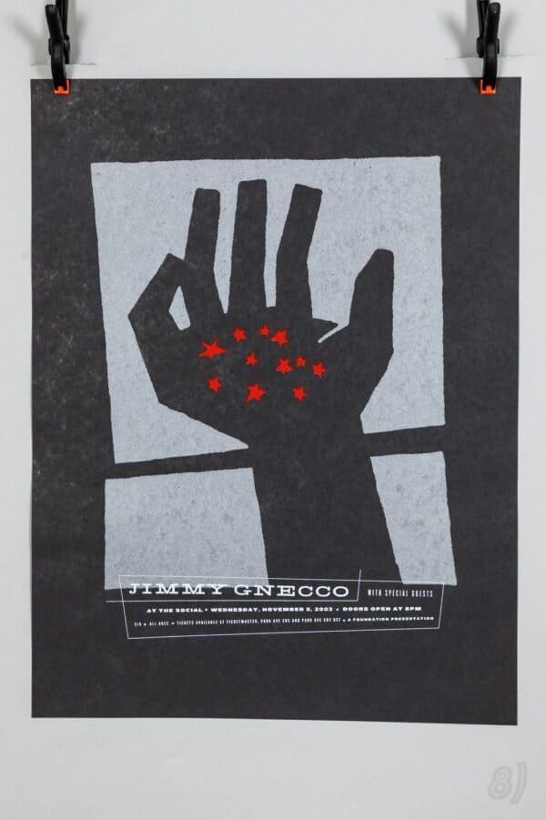 Jimmy Gnecco Gig Poster The Social Orlando 2003 Screenprint