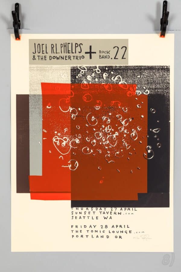 Joel R.L. Phelps & The Downer Trio + Rock Band 22 Gig Poster