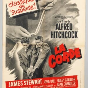 La Corde – Alfred Hitchcock French Film Poster, Rope (1948)