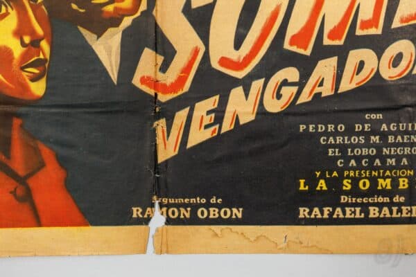 La Sombra Vengadora Vintage Mexican Lucha Libre Movie Poster