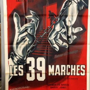 Les 39 Marches (The 39 Steps) 1959 French Grande Movie Poster