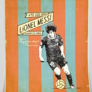 Lionel Messi FC Barcelona Limited Edition Screen Print #16/50
