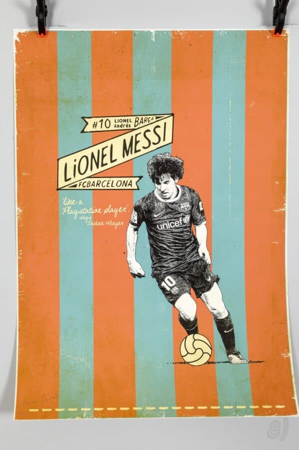Lionel Messi FC Barcelona Limited Edition Screen Print #16/50