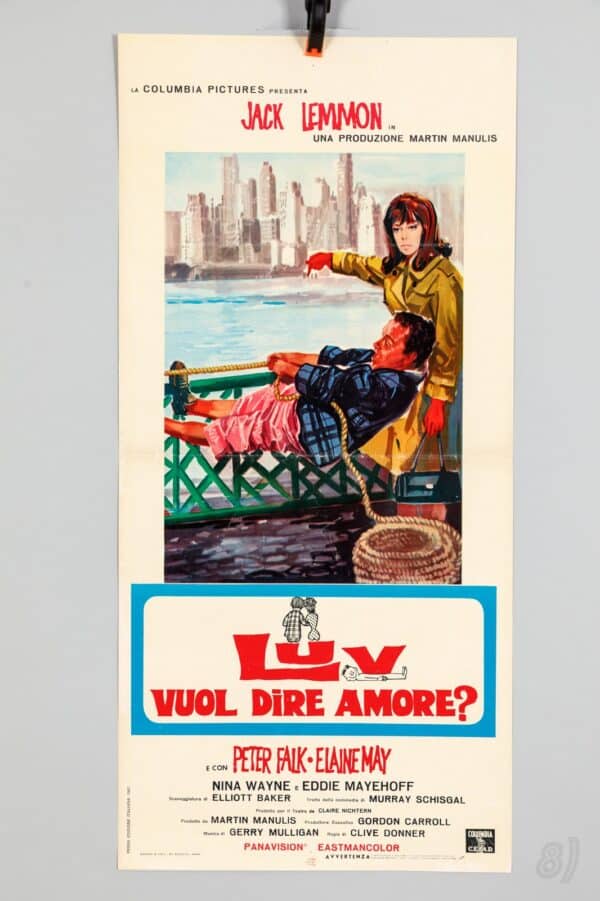 LUV (1967) Italian Locandina Movie Poster Jack Lemmon Peter Falk