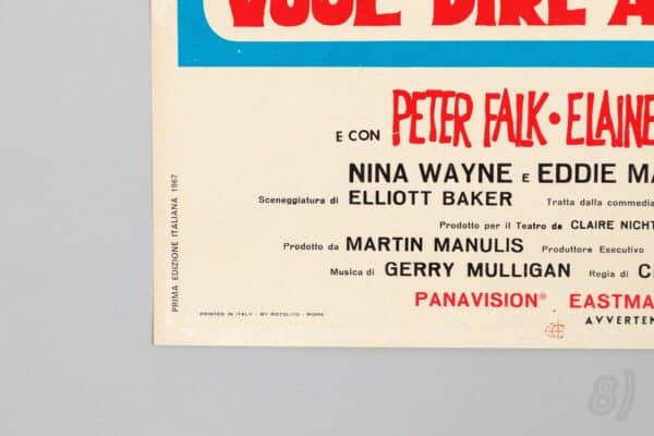 LUV (1967) Italian Locandina Movie Poster Jack Lemmon Peter Falk