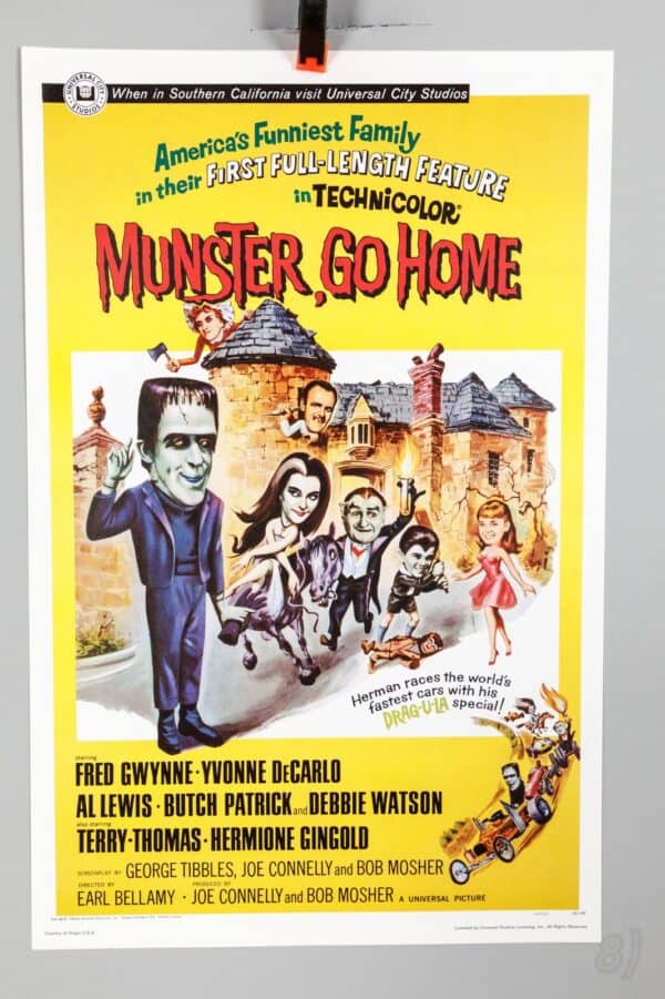 Munster Go Home 1966 Original Movie Poster Technicolor Universal