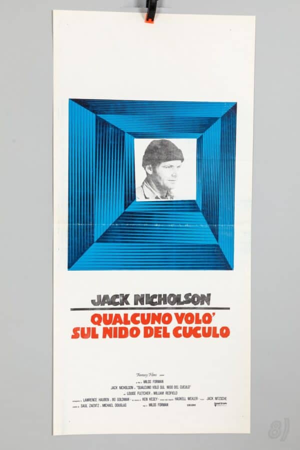 One Flew Over the Cuckoo's Nest Italian Locandina Poster Jack Nicholson