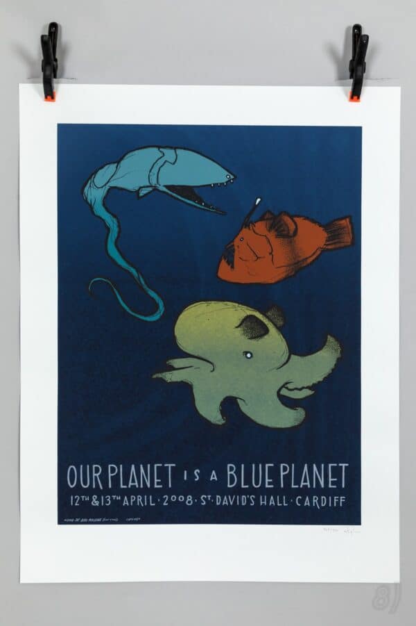 Our Planet Is A Blue Planet 2008 Cardiff Gig Poster – Signed 269/350
