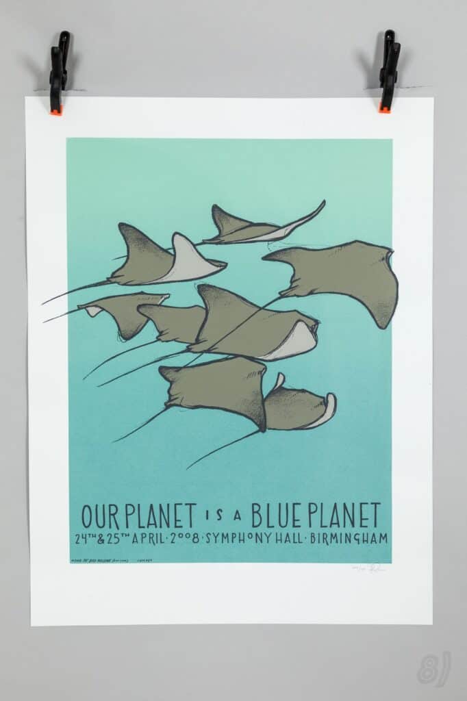 Our Planet Is A Blue Planet 2008 Gig Poster Symphony Hall Birmingham
