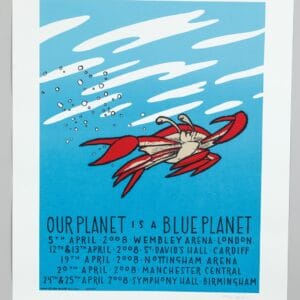 Our Planet Is A Blue Planet 2008 UK Tour Gig Poster – The Bird Machine