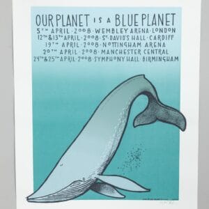 Our Planet Is A Blue Planet 2008 UK Tour Screenprint Gig Poster