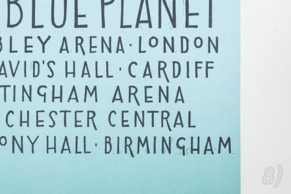 Our Planet Is A Blue Planet 2008 UK Tour Screenprint Gig Poster