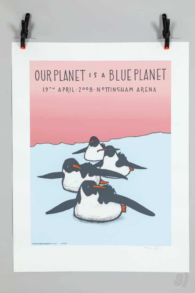 Our Planet Is A Blue Planet Gig Poster Nottingham Arena 2008