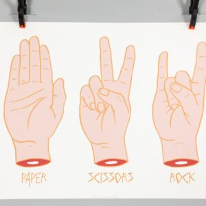 Paper Scissors Rock Screen Print by Stephen Kelleher 2005