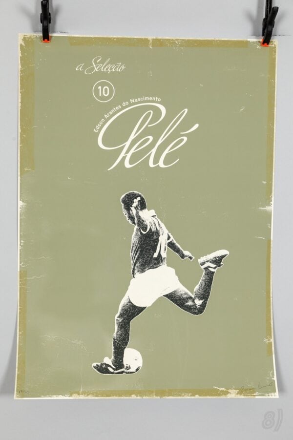 Pelé 'a Seleção' No.10 Limited Edition Screen Print 17/50 Zoran Lunes