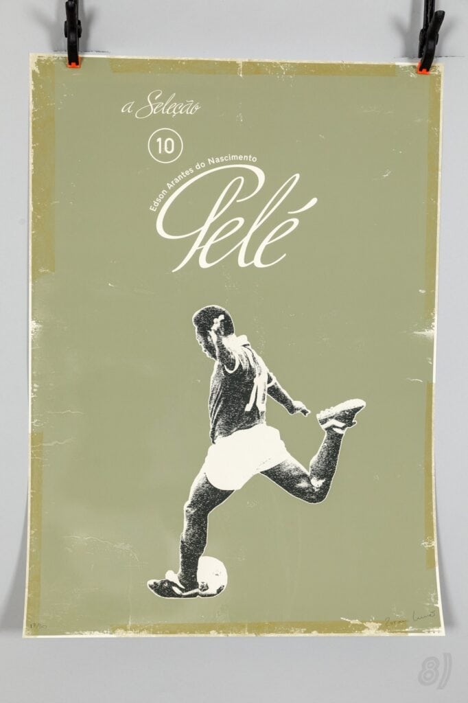 Pelé 'a Seleção' No.10 Limited Edition Screen Print 17/50 Zoran Lunes