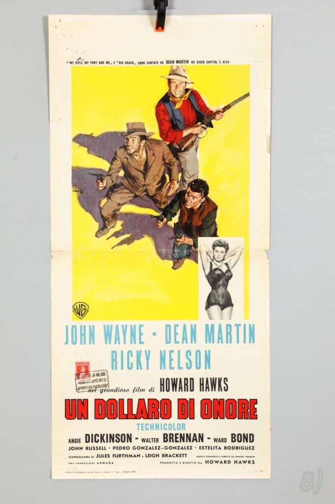Rio Bravo Italian Locandina Poster 1959 John Wayne Dean Martin Hawks