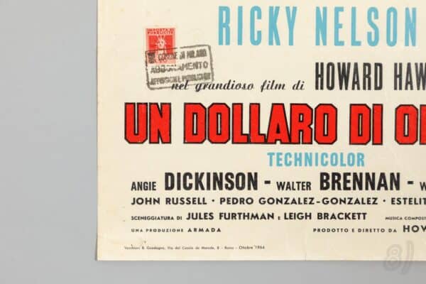 Rio Bravo Italian Locandina Poster 1959 John Wayne Dean Martin Hawks