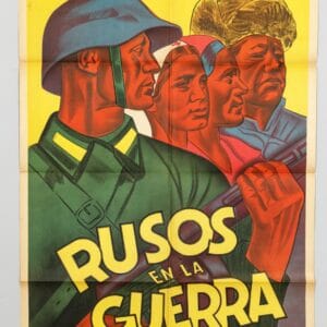 Rusos en la Guerra WWII Soviet Film Poster Artkino Pictures Inc
