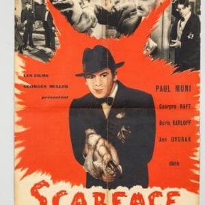 Scarface 1932 Original French Movie Poster – Paul Muni Howard Hawks