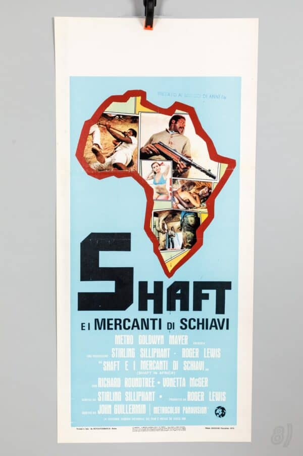 Shaft in Africa Italian Locandina Poster 1973 Shaft E I Mercanti Di Schiavi