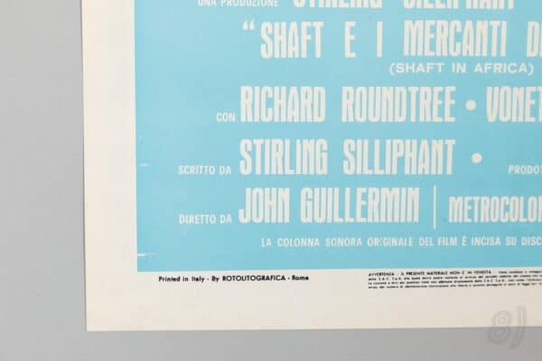 Shaft in Africa Italian Locandina Poster 1973 Shaft E I Mercanti Di Schiavi