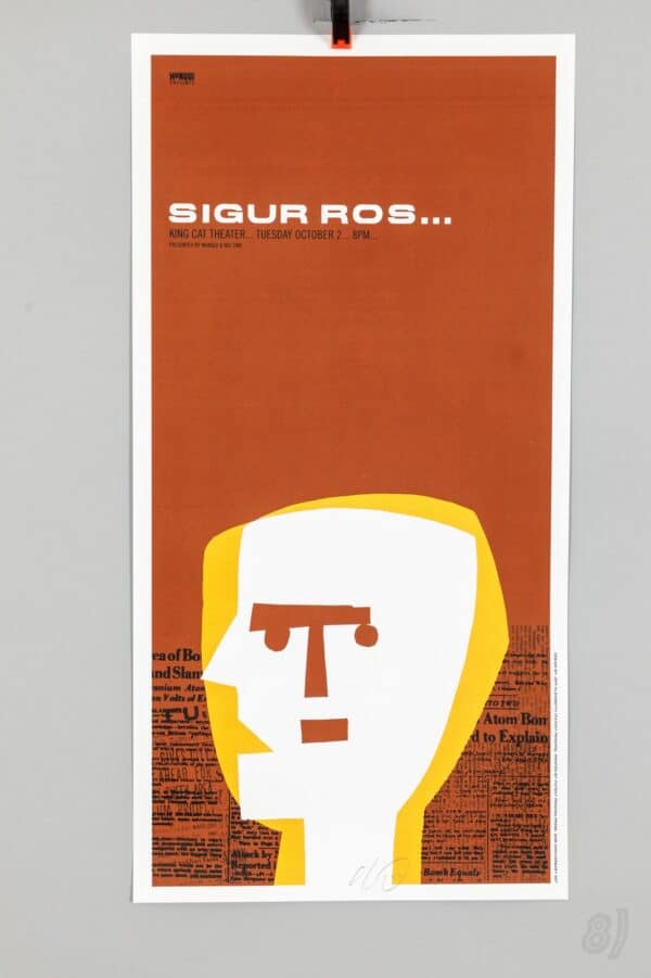 Sigur Rós Gig Poster King Cat Theater Seattle 2001 Signed