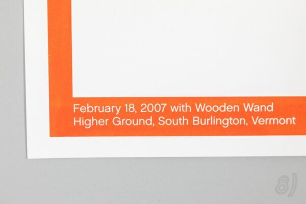 Sonic Youth 2007 Gig Poster Higher Ground South Burlington Vermont