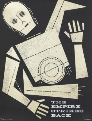 The Empire Strikes Back C-3PO Screen Print Ty Mattson 1st Ed 46/ The Empire Strikes Back C-3PO Screen Print Ty Mattson 1st Ed 46/475