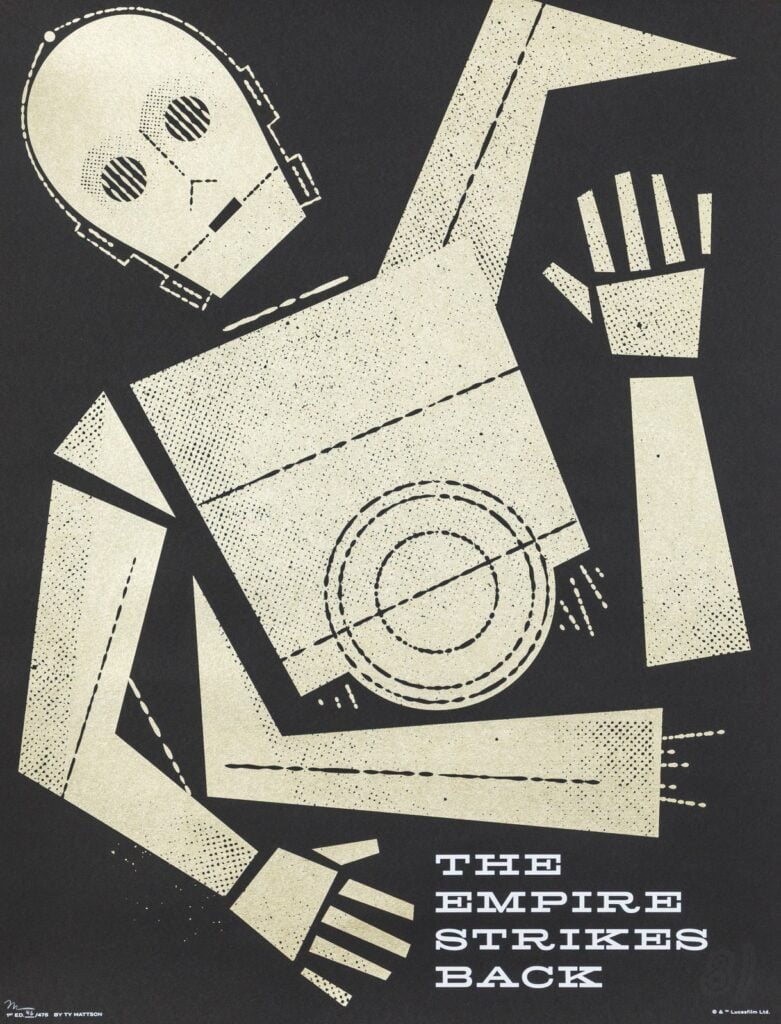 The Empire Strikes Back C-3PO Screen Print Ty Mattson 1st Ed 46/475