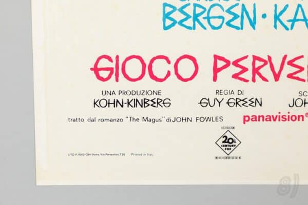 The Magus 1968 Italian Locandina Poster Gioco Perverso Michael Caine