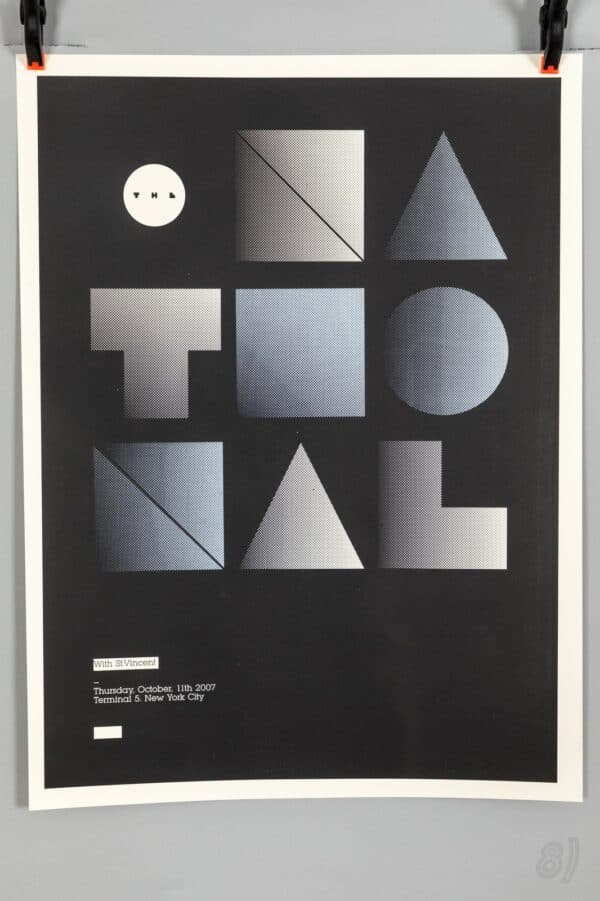 The National with St. Vincent Gig Poster – Terminal 5, NYC 2007